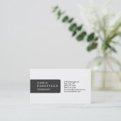 Carte de visite moderne simple gris clair attrayan (Debout devant)