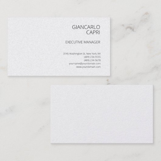 Carte De Visite Moderne Simple Minimaliste (Devant / Derrière)