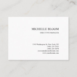 Carte De Visite Moderne Simple Minimaliste Blanc