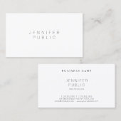 Carte De Visite Moderne Simple Modèle Design professionnel élégant (Devant / Derrière)