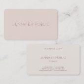 Carte De Visite Moderne simple Modèle élégant couleur professionne (Devant / Derrière)