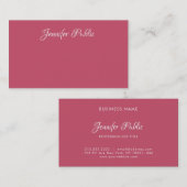 Carte De Visite Moderne simple Modèle élégant rouge professionnel (Devant / Derrière)