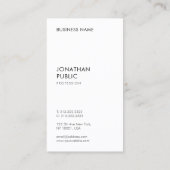 Carte De Visite Moderne simple Modèle élégant tendance professionn (Dos)