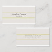 Carte de visite moderne simple Modèle or rayé (Devant / Derrière)