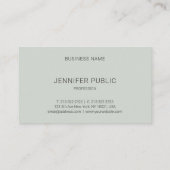 Carte De Visite Moderne simple Modèle personnalisé professionnel (Dos)