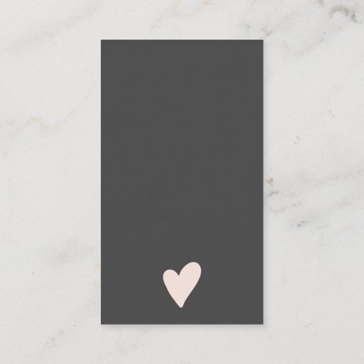 Carte De Visite Moderne simple noir blanc marbre ordre merci (Dos)