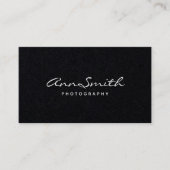 Carte De Visite Moderne simple noir et blanc (Devant)