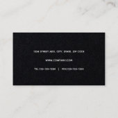 Carte De Visite Moderne simple noir et blanc (Dos)