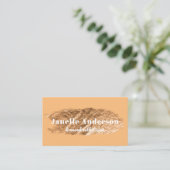 Carte De Visite Moderne simple Orange Faux Gold Foil Professional (Debout devant)