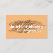 Carte De Visite Moderne simple Orange Faux Gold Foil Professional (Devant)