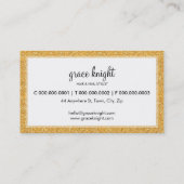 CARTE DE VISITE moderne simple parties scintillant (Dos)