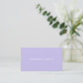 Carte De Visite Moderne simple pastel lilas professionnel minimali (Debout devant)