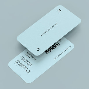 Carte De Visite Moderne simple Pastel Sky Blue Professional