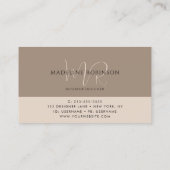 Carte De Visite Moderne Simple Professionnel Brown (Dos)