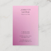 Carte De Visite Moderne Simple Professionnel Élégant Modèle tendan (Dos)