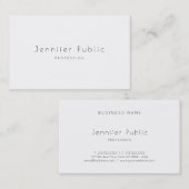 Carte De Visite Moderne Simple Professionnel Élégant Plat Luxe (Devant / Derrière)