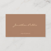 Carte De Visite Moderne Simple Professionnel Modèle de Script Tend (Devant)