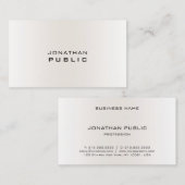 Carte De Visite Moderne Simple Professionnel Modèle élégant tendan (Devant / Derrière)