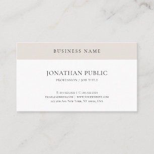 Carte De Visite Moderne Simple Professionnel Modèle Minimaliste