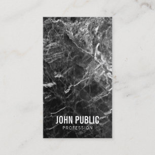 Carte De Visite Moderne Simple Professionnel Modèle Noir Marbre