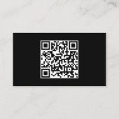 Carte De Visite Moderne Simple Professionnel QR Code Noir Et Blanc (Dos)
