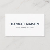 Carte De Visite Moderne, simple, professionnel, salon, blanc, (Devant)