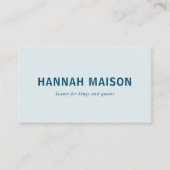 Carte De Visite Moderne, simple, professionnel, salon, bleu (Devant)