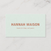 Carte De Visite Moderne, simple, professionnel, salon, bleu, (Devant)
