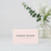 Carte De Visite Moderne, simple, professionnel, salon, rose clair, (Debout devant)