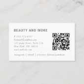 Carte De Visite Moderne, simple, professionnel, salon, rose clair, (Dos)