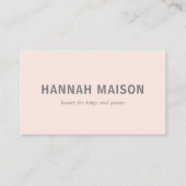 Carte De Visite Moderne, simple, professionnel, salon, rose clair, (Devant)