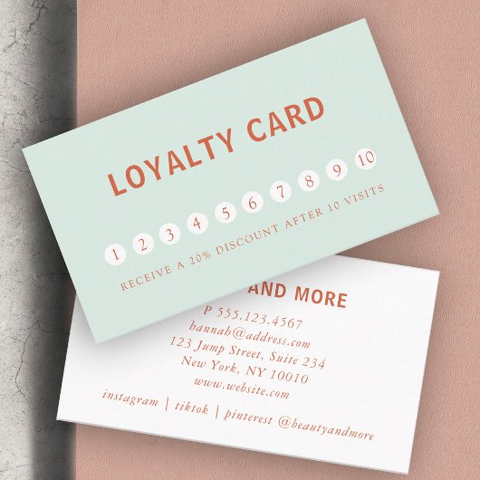 Carte De Visite Moderne, simple, professionnel, salon, vert clair