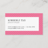 Carte De Visite Moderne simple rose Hello Nom de script Typographi (Dos)