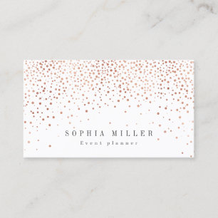 Carte De Visite Moderne simple rose professionnel parties scintill