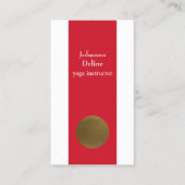 Carte De Visite Moderne Simple Rouge Faux Cercle de Cooper Studio (Devant)
