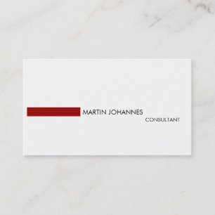 Carte de visite moderne simple rouge noir blanc