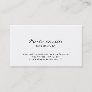 Carte de visite moderne Simple Script Consultant