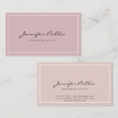 Carte De Visite Moderne simple sobriété Élégante couleur professio (Devant / Derrière)