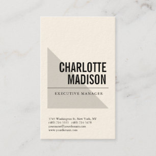 Carte De Visite Moderne Simple Tendance Minimaliste Simple Crème
