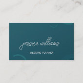 Carte De Visite Moderne Simple Wedding planner Turquoise (Devant)