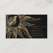 Carte De Visite Moderne Soleil Lune Planète Universe Mandala (Dos)