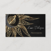 Carte De Visite Moderne Soleil Lune Planète Universe Mandala (Devant)