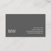 Carte De Visite Moderne Sophisticé / Gris vert à la menthe (Dos)