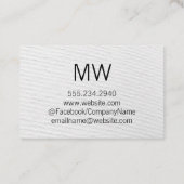 Carte De Visite Moderne Sophistiqué / Rouge profond / Texture blan (Dos)