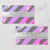 Carte De Visite Moderne, strié, Pinceau à huile (Devant / Derrière)