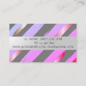 Carte De Visite Moderne, strié, Pinceau à huile (Dos)