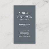 Carte De Visite Moderne Stylish Neutral Social Media Professionnel (Dos)
