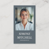 Carte De Visite Moderne Stylish Neutral Social Media Professionnel (Devant)