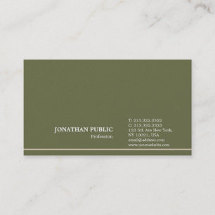 Carte De Visite Moderne stylish Plain Pearl Finish Luxe