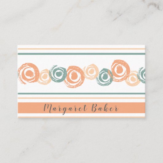 Carte de visite moderne Swirls II (Devant)